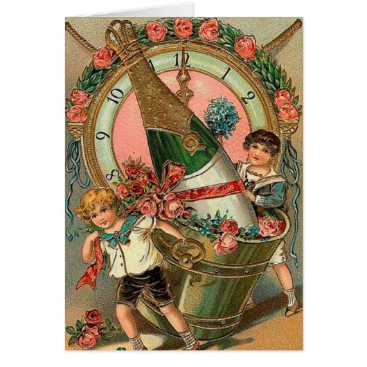 Vintage New Year Greeting Cards (Front)