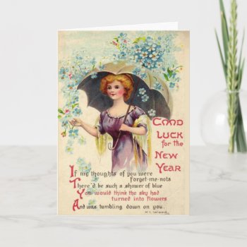 Vintage New Year Holiday Card by Vintagearian at Zazzle