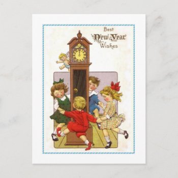 Vintage New Year Holiday Postcard by Vintagearian at Zazzle