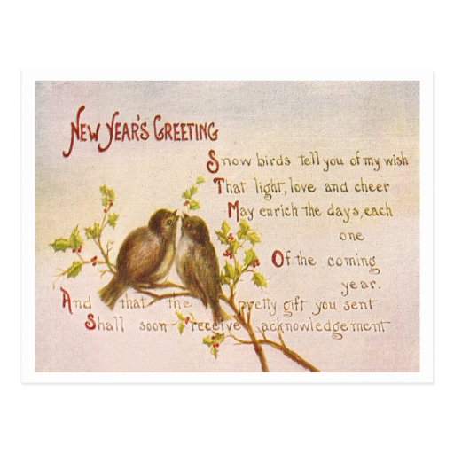 Vintage New Year Postcard | Zazzle