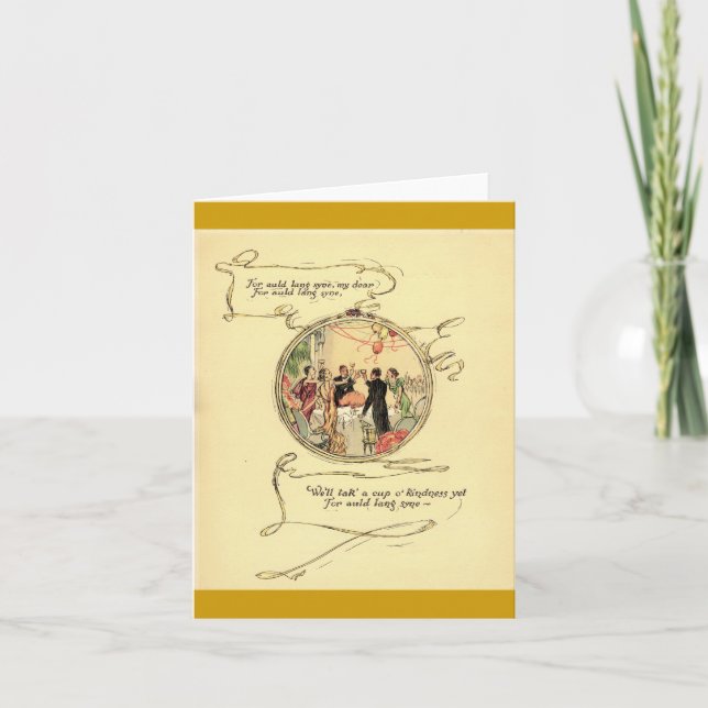 Vintage New Year's Auld Lang Syne card (Front)