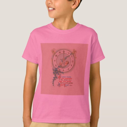 Vintage New Years Baby Clock T_Shirt