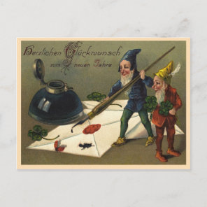 Vintage New Year's Card "Dwarves"