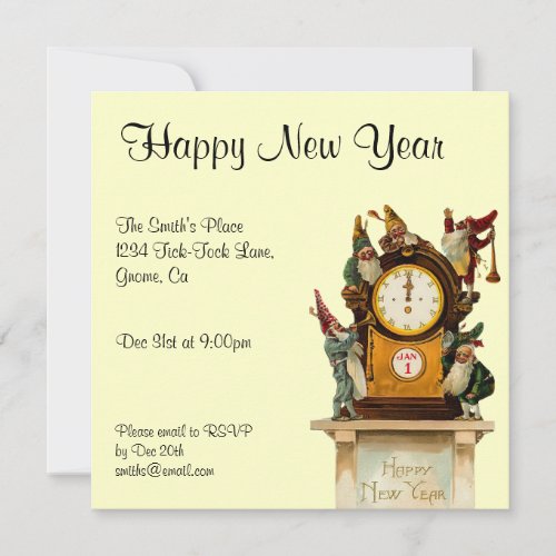 Vintage New Years Eve Invitation