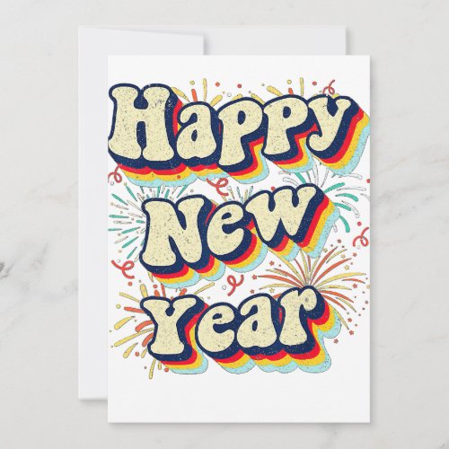Vintage New Years Eve Party Supplies 2023 Holiday Card
