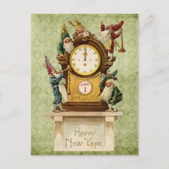 Vintage-new Years-gnames Holiday Postcard by ChristmasTimeByDarla at Zazzle
