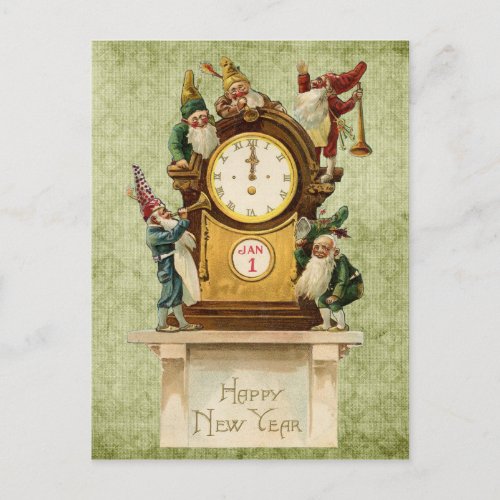 Vintage_New Years_Gnames Holiday Postcard