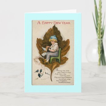 Vintage New Year's Greeting Card by ebhaynes at Zazzle
