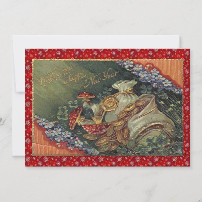 Vintage New Year's Party Invitation (Front)