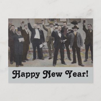 Vintage New Year's Toast Toasting Club Postcards by layooper at Zazzle
