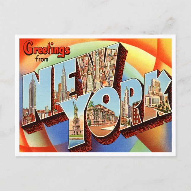 Vintage New York Announcement Postcard (Front)