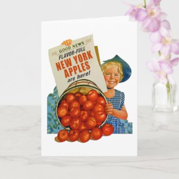 Vintage New York Apples 'flavor Full' Card by seemonkee at Zazzle