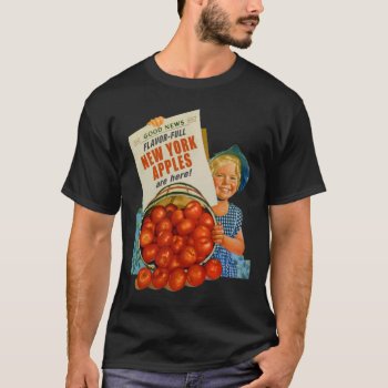 Vintage New York Apples 'flavor Full' T-shirt by seemonkee at Zazzle