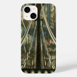Vintage New York Architecture, Brooklyn Bridge Case-Mate iPhone 14 Case