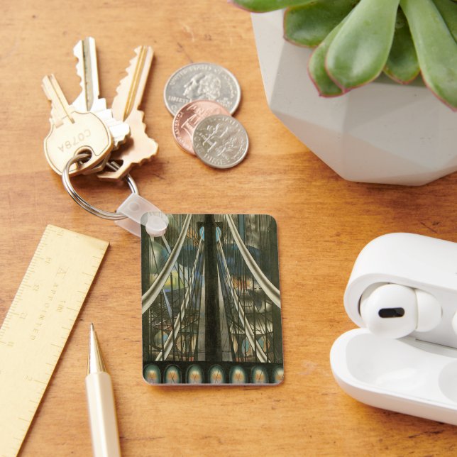 Vintage New York Architecture, Brooklyn Bridge Keychain (Desk)