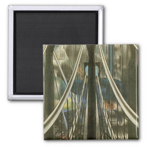 Vintage New York Architecture Brooklyn Bridge Magnet