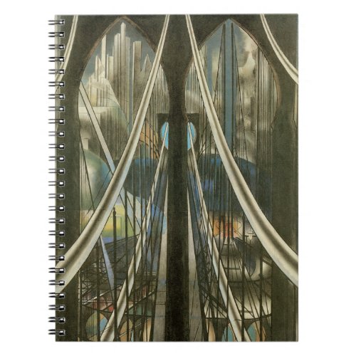 Vintage New York Architecture Brooklyn Bridge Notebook