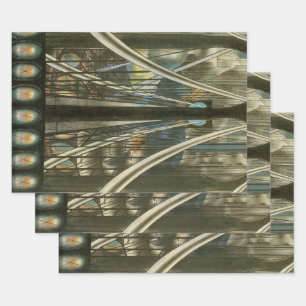 Vintage New York Architecture, Brooklyn Bridge Wrapping Paper Sheets