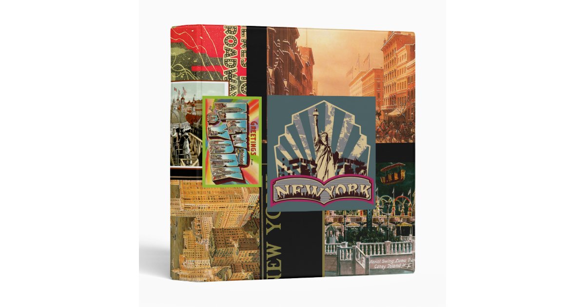 Vintage New York Binder Updated Zazzle