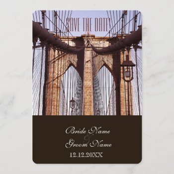 Vintage New York Brooklyn Bridge Invitation by justbecauseiloveyou at Zazzle