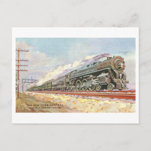 Vintage New York Central Train Postcard