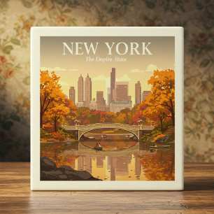 Vintage New York Ceramic Tile