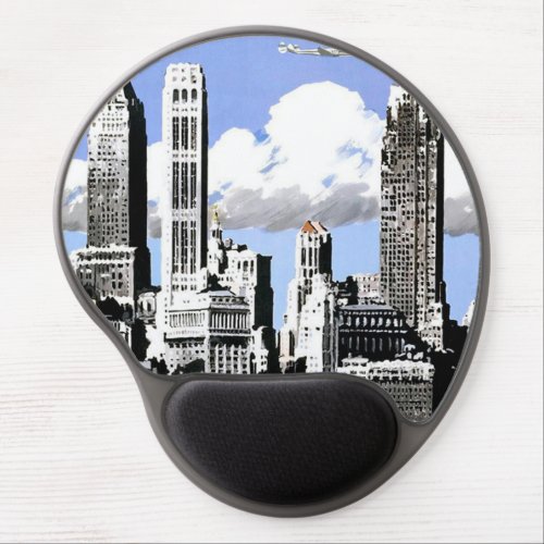 Vintage New York City Air Travel Gel Mousepad