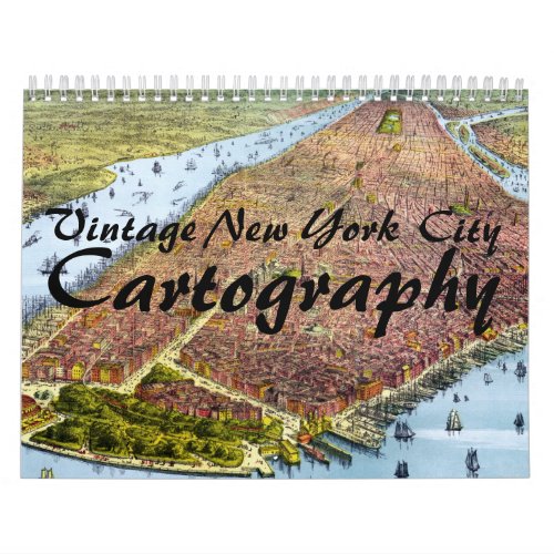 Vintage New York City Cartography Calendar 2015