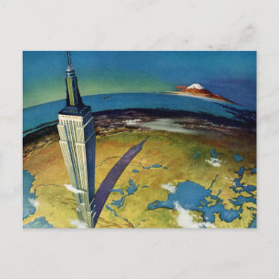 Vintage New York City, Change of Address Announcement Postcard