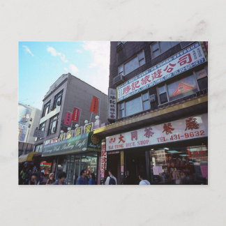 Vintage New York City Chinatown Canal Street Shops Postcard