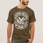 Vintage New York City Circle Staten Island White T-Shirt<br><div class="desc">Vintage New York City Circle Staten Island White .Awesome Great Funny Souvenir Present Matching Family Clothing Couple Outfit Apparel for mom,  dad,  brother,  sister,  wife,  husband,  son,  daughter,  pops,  mama,  papa,  grandpa,  grandma aunt uncle his hers him ladies.</div>