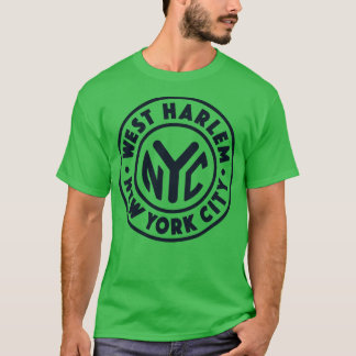 Vintage New York City Circle West Harlem Navy T-Shirt