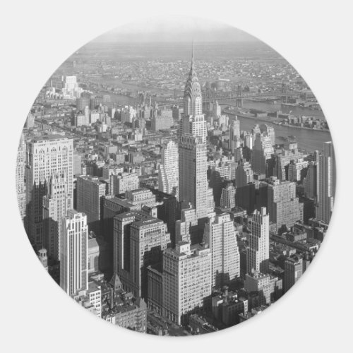 Vintage New York City Classic Round Sticker