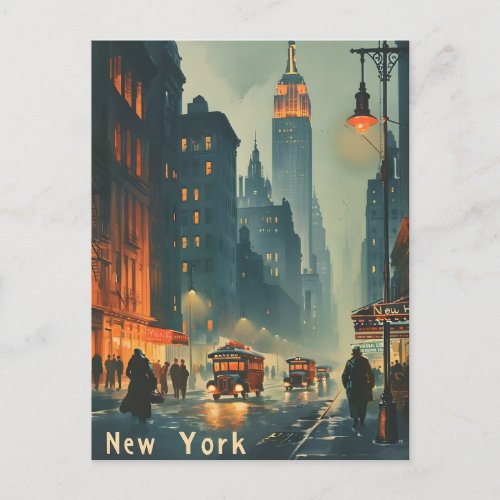 Vintage New York City Empire State Building Postcard