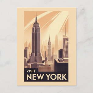 Vintage New York City Empire State Building Travel Postcard
