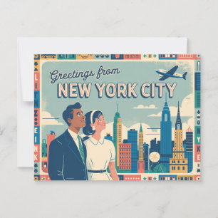Vintage New York City Greeting from Postcard