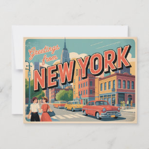 Vintage New York City Greeting from Postcard