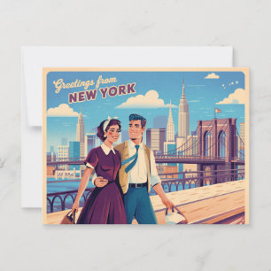 Vintage New York City Greeting from Postcard