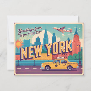 Vintage New York City Greeting from Postcard
