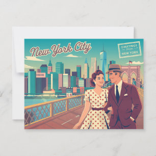 Vintage New York City Greeting from Postcard