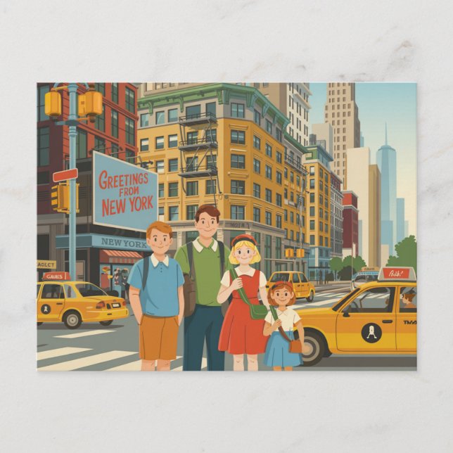 Vintage New York City | Greeting from Postcard (Front)