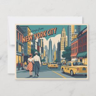 Vintage New York City Greeting from Postcard