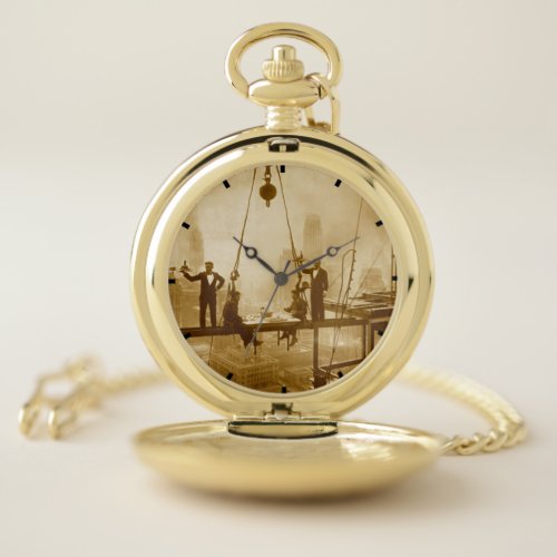 Vintage New York City Ironworkers Lunchtime Pocket Watch