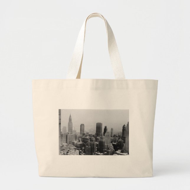 Vintage New York City Large Tote Bag (Front)