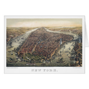 Vintage New York City, Manhattan, Brooklyn Bridge