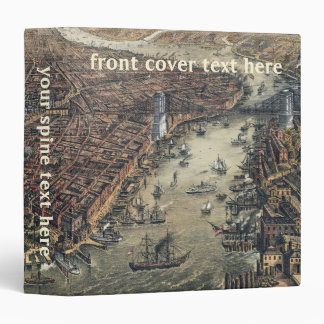 Vintage New York City, Manhattan, Brooklyn Bridge Binder