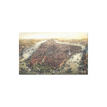 Vintage New York City, Manhattan, Brooklyn Bridge Canvas Print