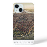 Vintage New York City, Manhattan, Brooklyn Bridge iPhone 15 Case