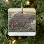 Vintage New York City, Manhattan, Brooklyn Bridge Ceramic Ornament