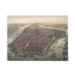 Vintage New York City, Manhattan, Brooklyn Bridge Doormat